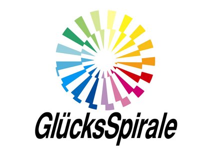 Das Logo der Glücksspirale: eine bunte Spirale über dem Wort "GlücksSpirale". 
